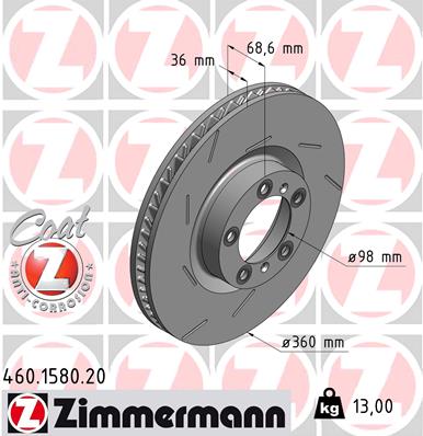 Brake Disc (Ventilated, inside)  Art. 460158020