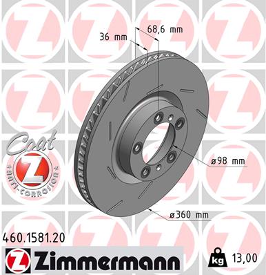 Brake Disc (Ventilated, inside)  Art. 460158120