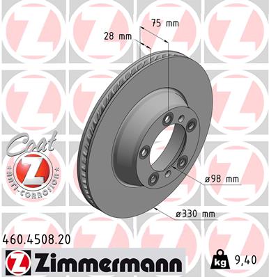 Brake Disc (Ventilated, inside)  Art. 460450820