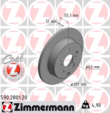 Brake Disc (Rear axle)  Art. 590280120