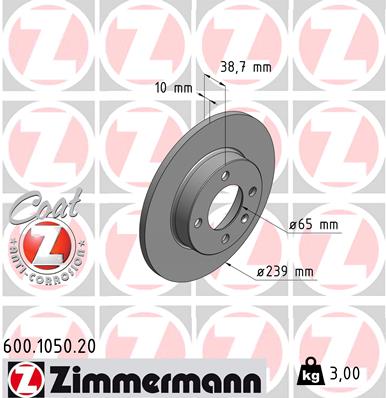 Brake Disc (Front axle)  Art. 600105020