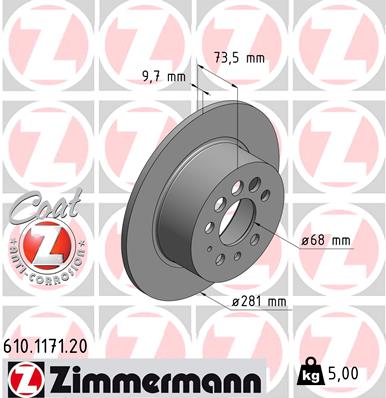 Brake Disc (Rear axle)  Art. 610117120