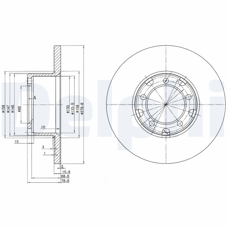 Brake Disc (Front axle)  Art. BG2265