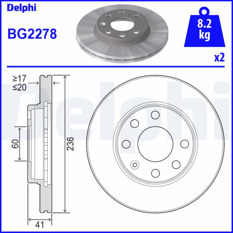 Brake Disc (Front axle)  Art. BG2278