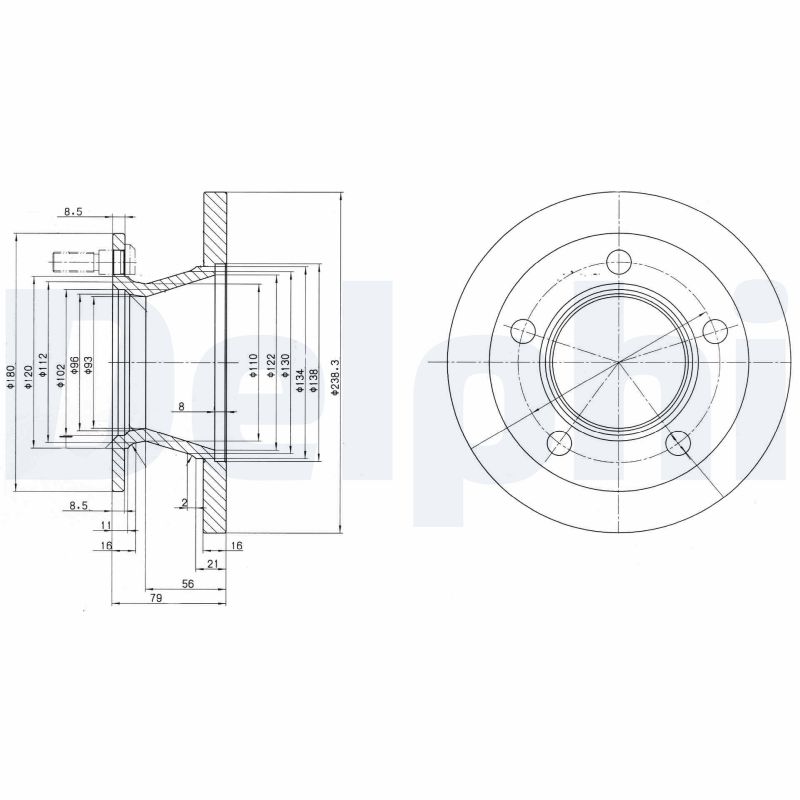 Brake Disc (Front axle)  Art. BG2494