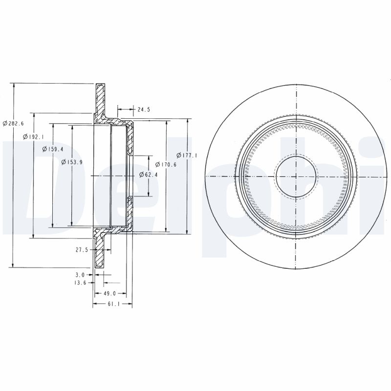 Brake Disc (Rear axle, Front axle)  Art. BG2510