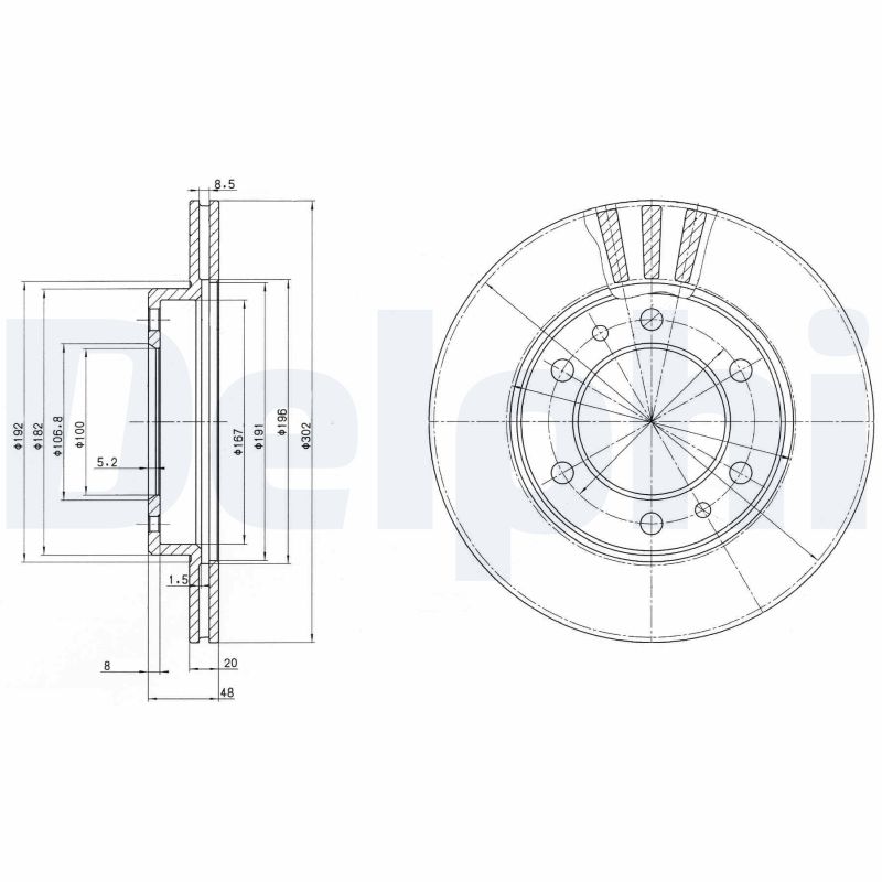 Brake Disc (Front axle)  Art. BG2591