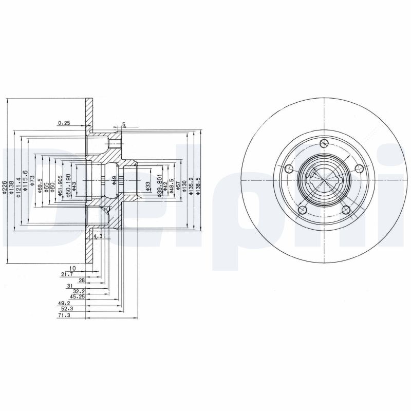 Brake Disc (Rear axle)  Art. BG2714