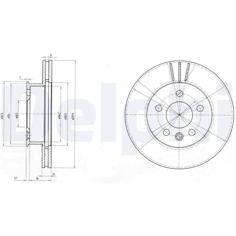 Brake Disc (Front axle)  Art. BG2717