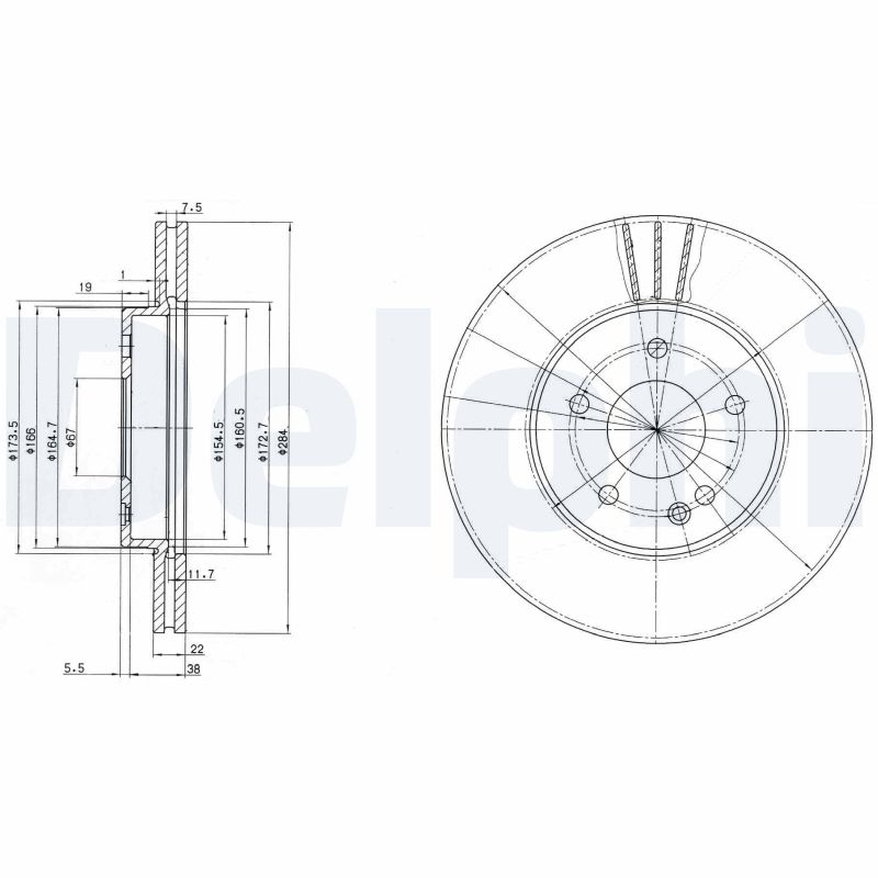 Brake Disc (Front axle)  Art. BG2768