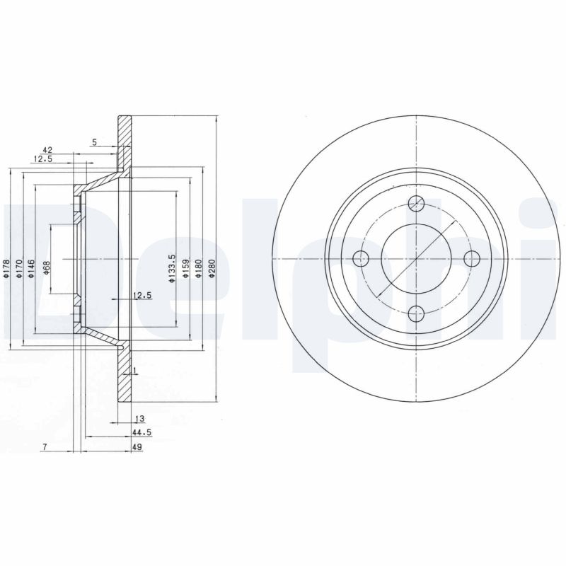 Brake Disc (Front axle)  Art. BG2783