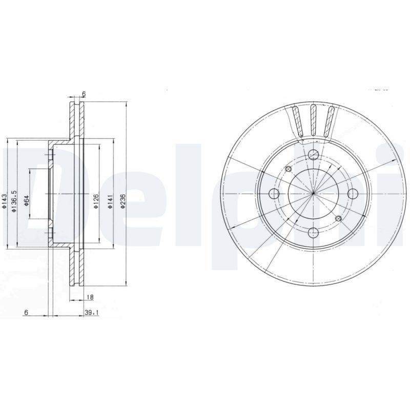 Brake Disc (Front axle)  Art. BG2810