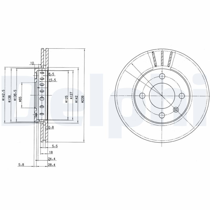 Brake Disc (Front axle)  Art. BG2982