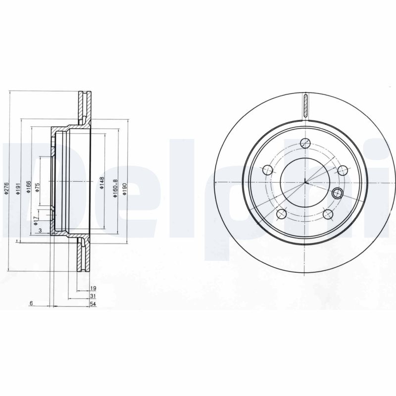 Brake Disc (Rear axle)  Art. BG3041C