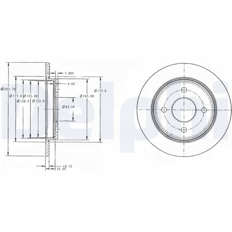 Brake Disc (Rear axle)  Art. BG3054C