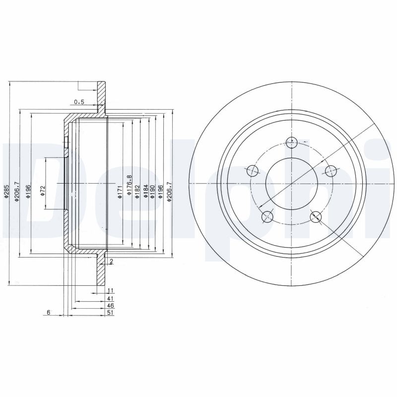 Brake Disc (Rear axle)  Art. BG3073