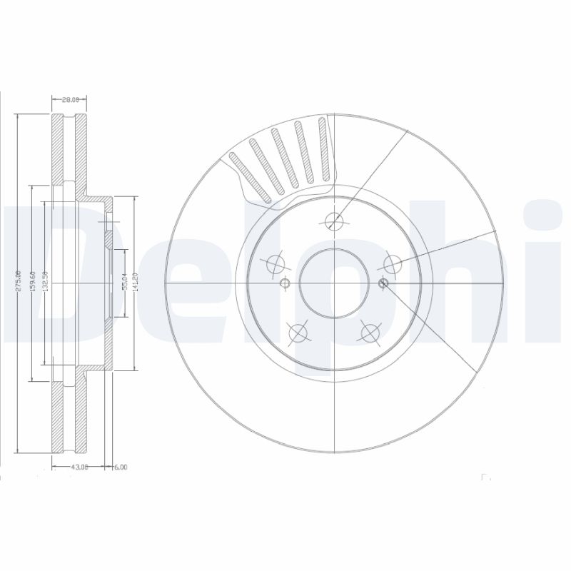 Brake Disc (Front axle)  Art. BG3189