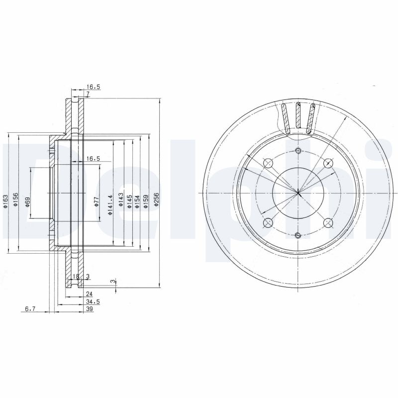 Brake Disc (Front axle)  Art. BG3202