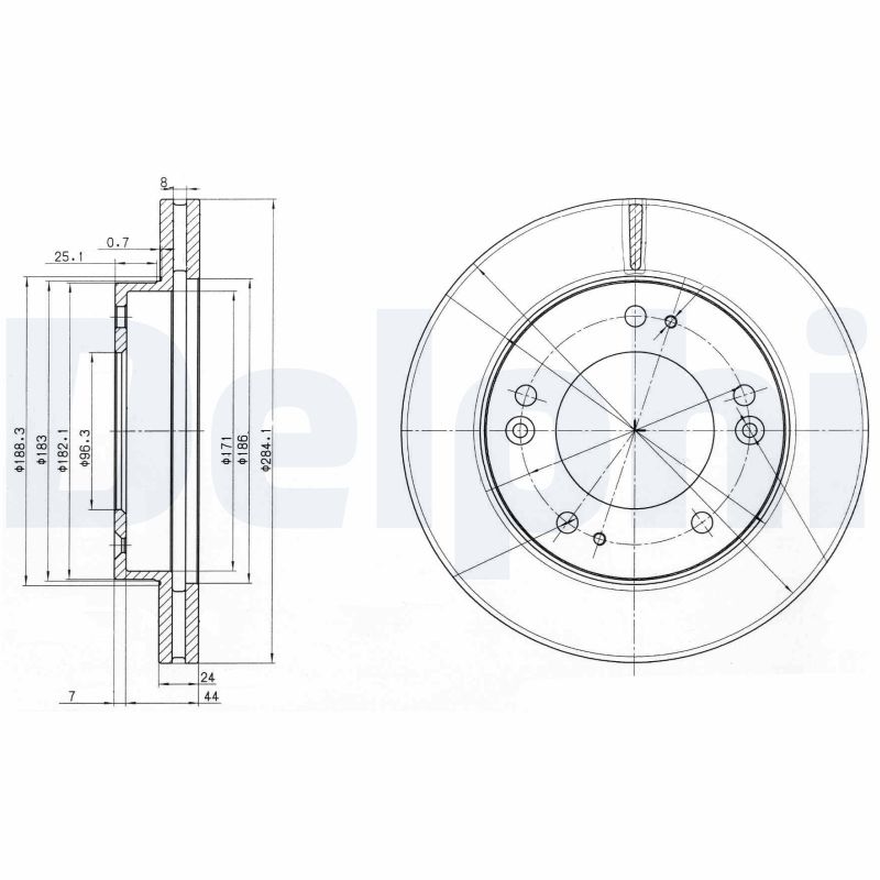 Brake Disc (Front axle)  Art. BG3226