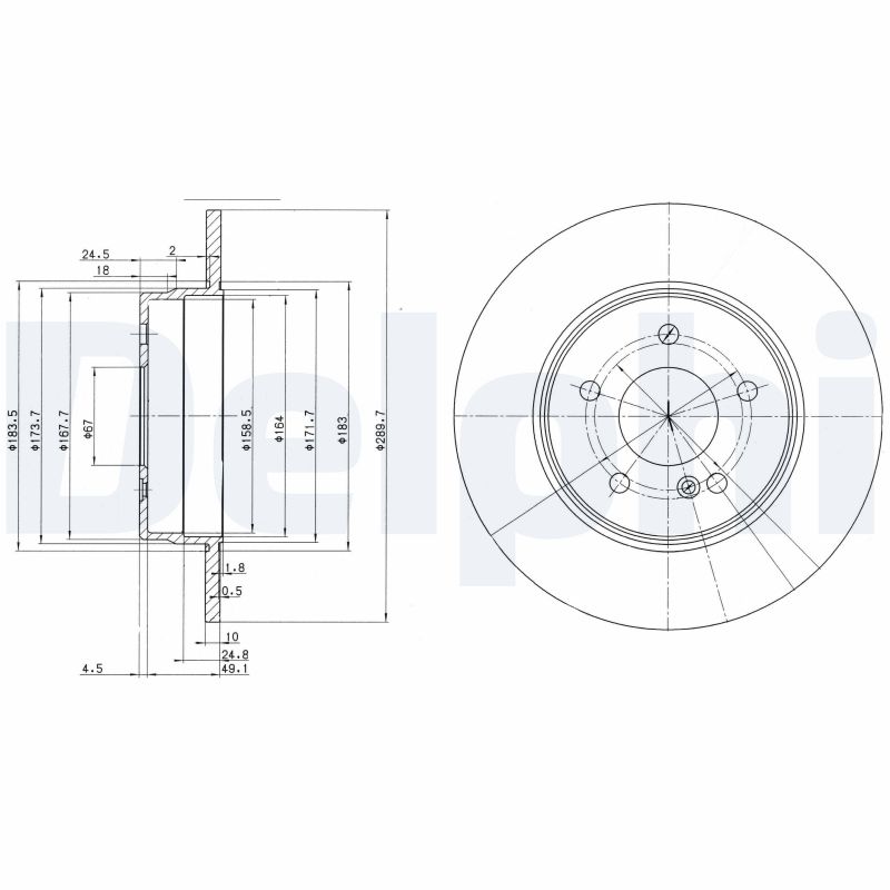 Brake Disc (Rear axle)  Art. BG3239C