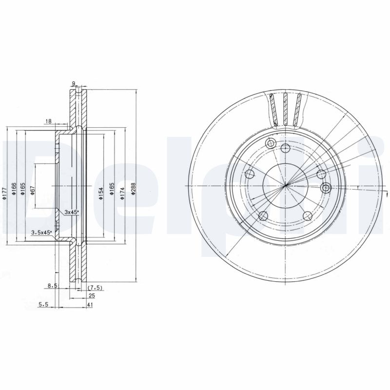 Brake Disc (Front axle)  Art. BG3240C