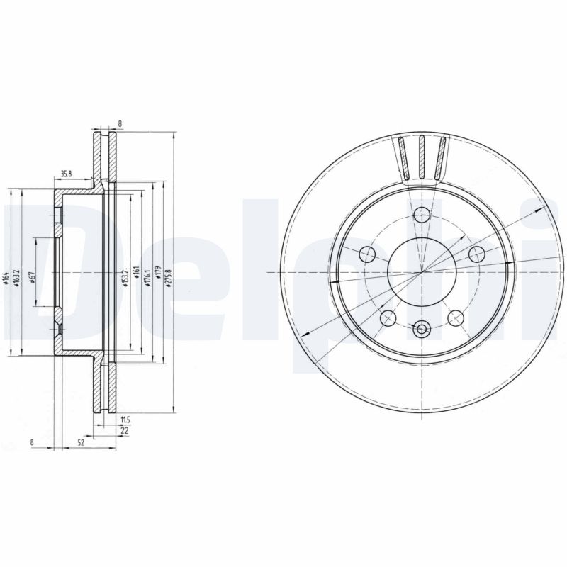 Brake Disc (Front axle)  Art. BG3296