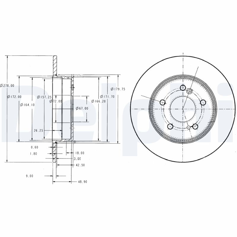 Brake Disc (Rear axle)  Art. BG3326C