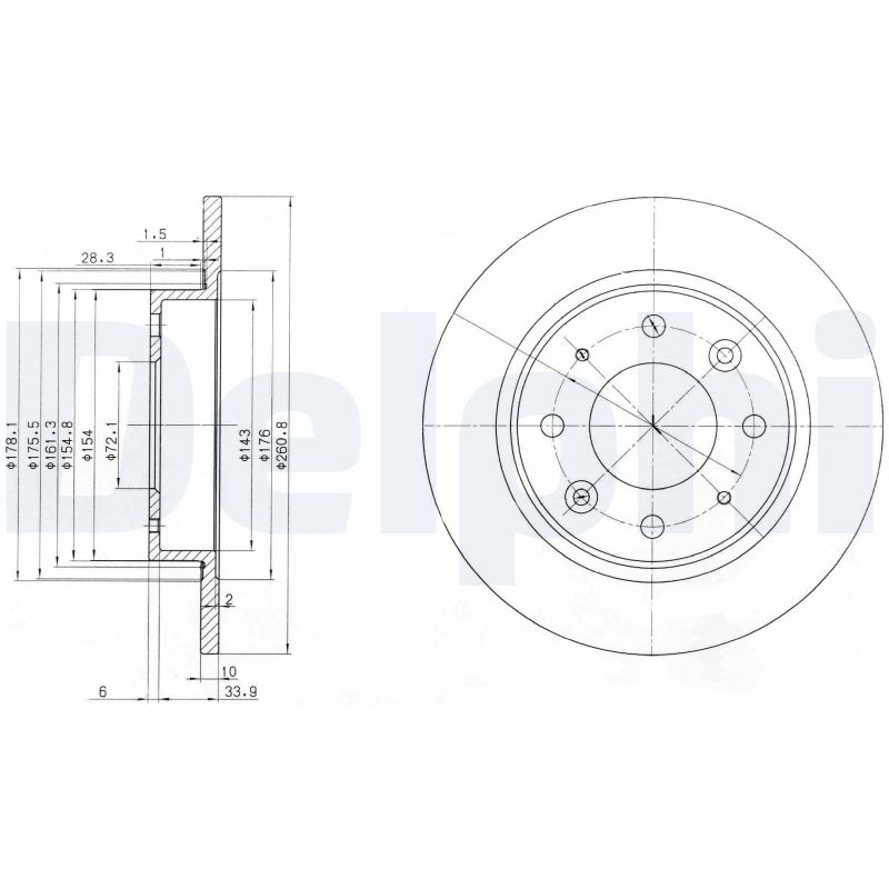 Brake Disc (Front axle)  Art. BG3336