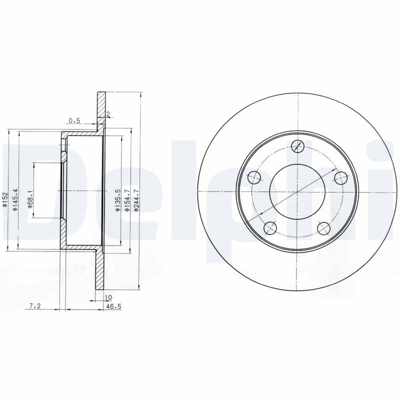 Brake Disc (Rear axle)  Art. BG3382