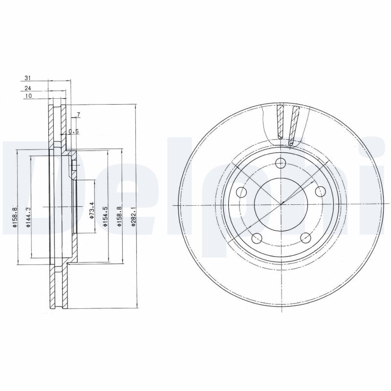 Brake Disc (Front axle)  Art. BG3383