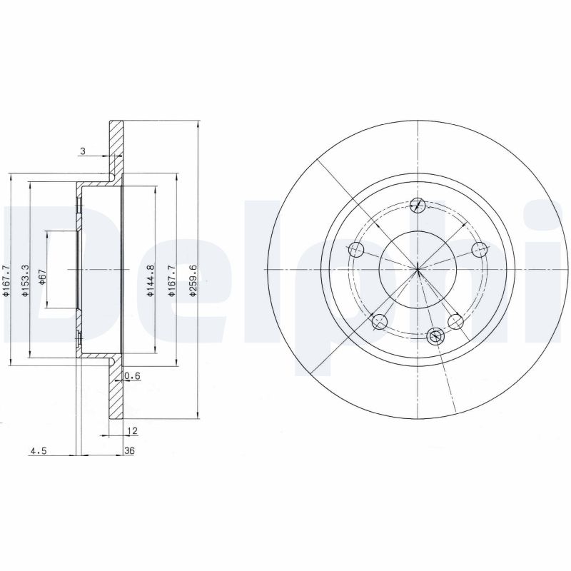 Brake Disc (Front axle)  Art. BG3394