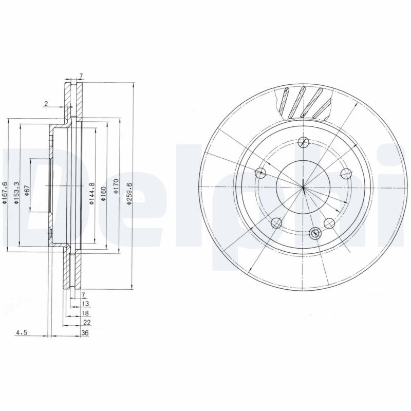 Brake Disc (Front axle)  Art. BG3395