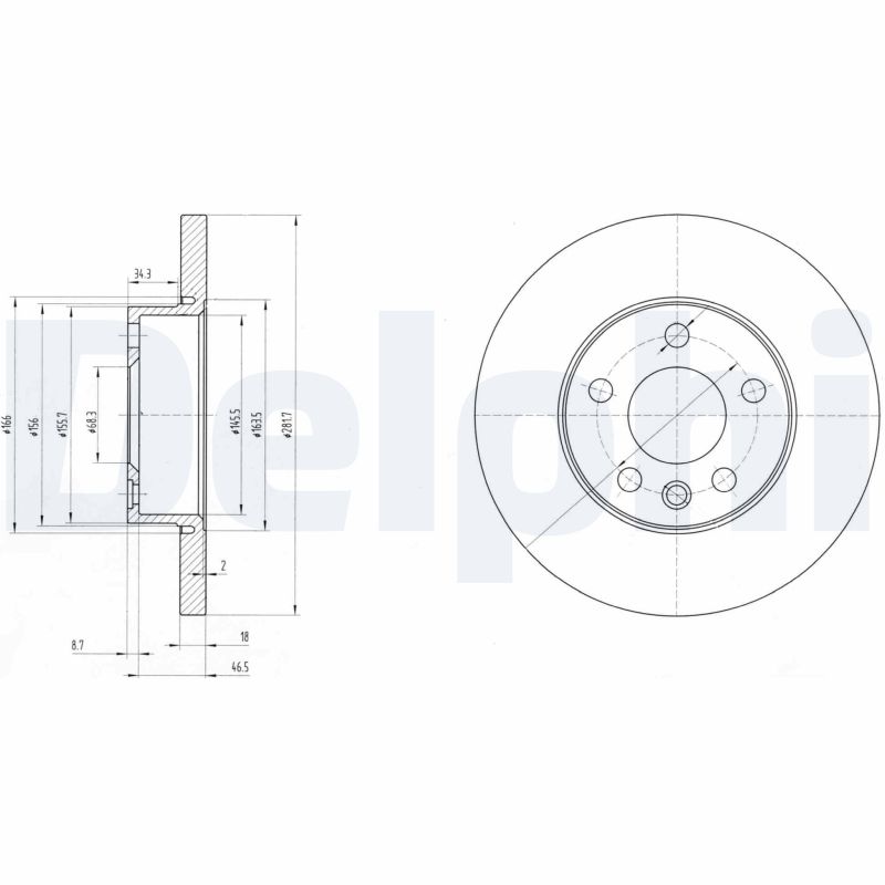 Brake Disc (Front axle)  Art. BG3415