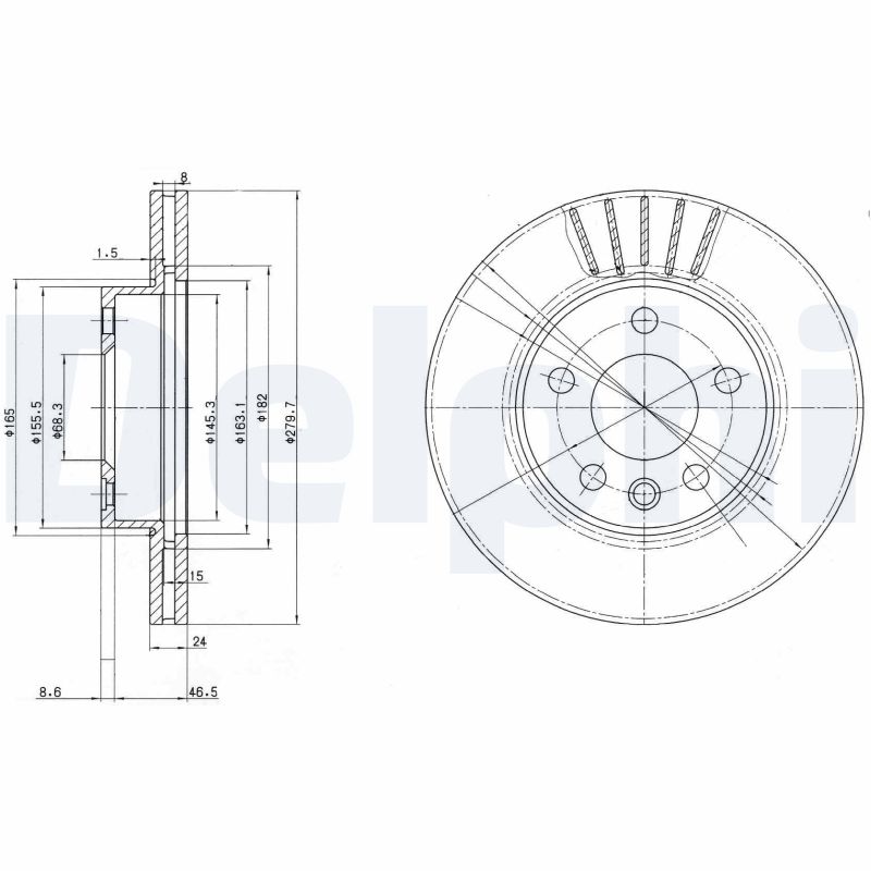 Brake Disc (Front axle)  Art. BG3417