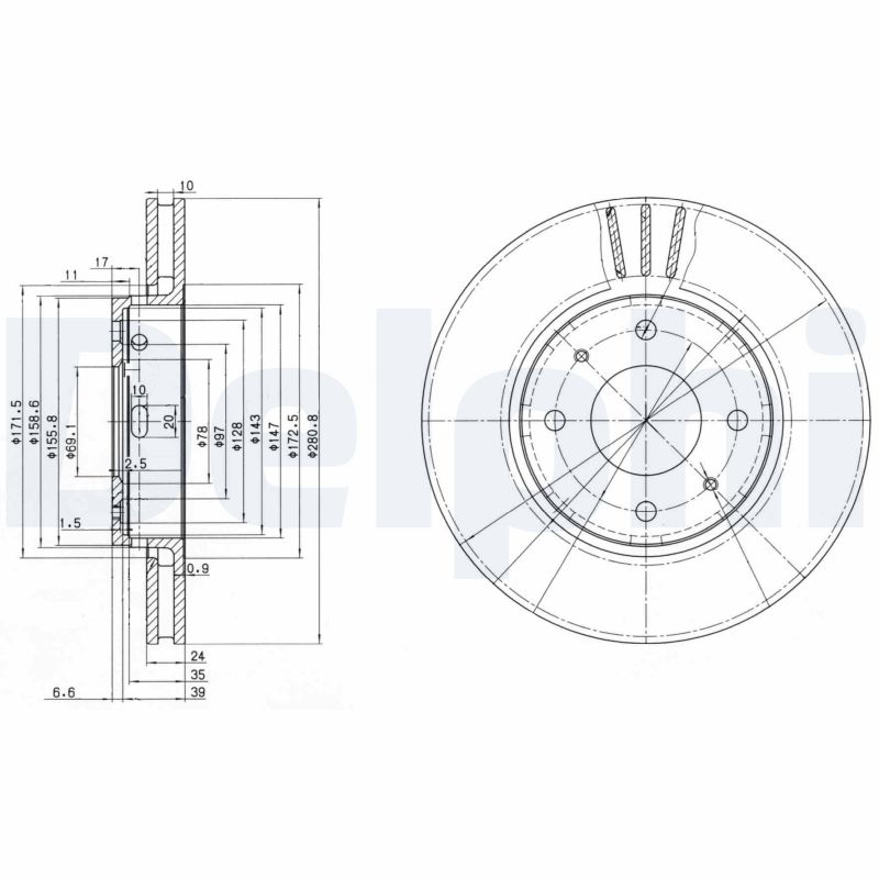 Brake Disc (Front axle)  Art. BG3501C