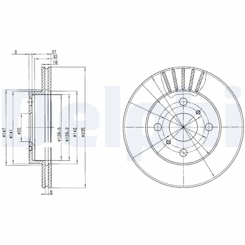 Brake Disc (Front axle)  Art. BG3519