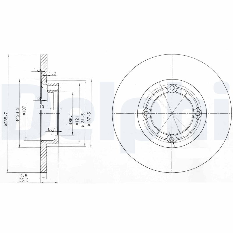 Brake Disc (Front axle)  Art. BG3551