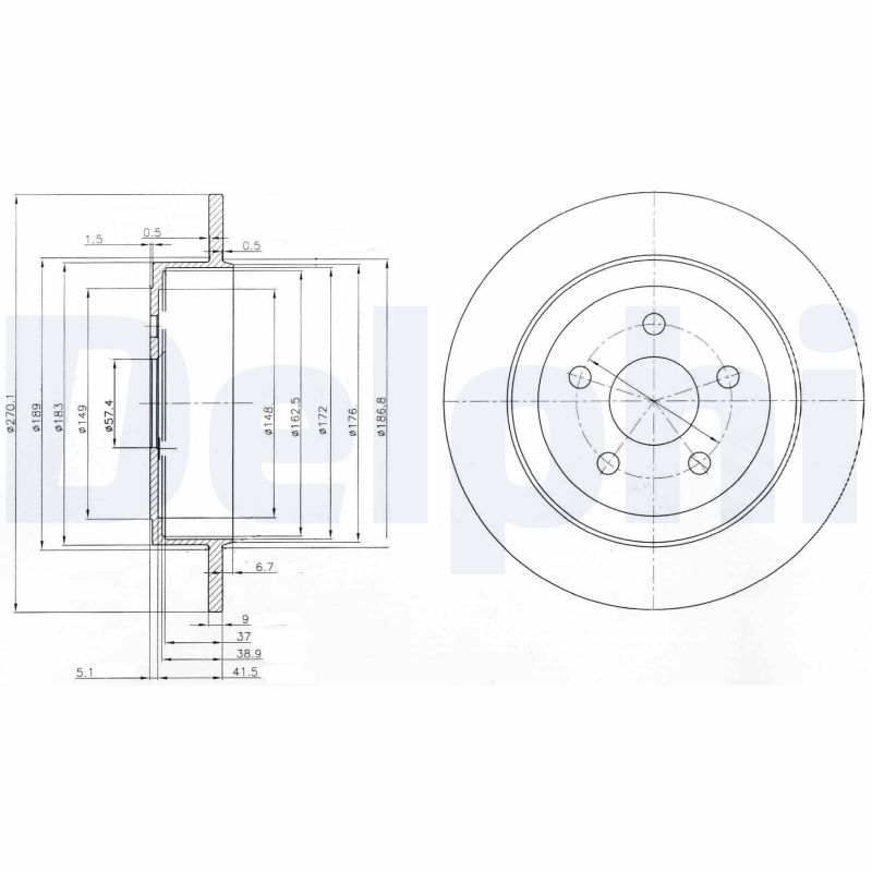 Brake Disc (Rear axle)  Art. BG3593