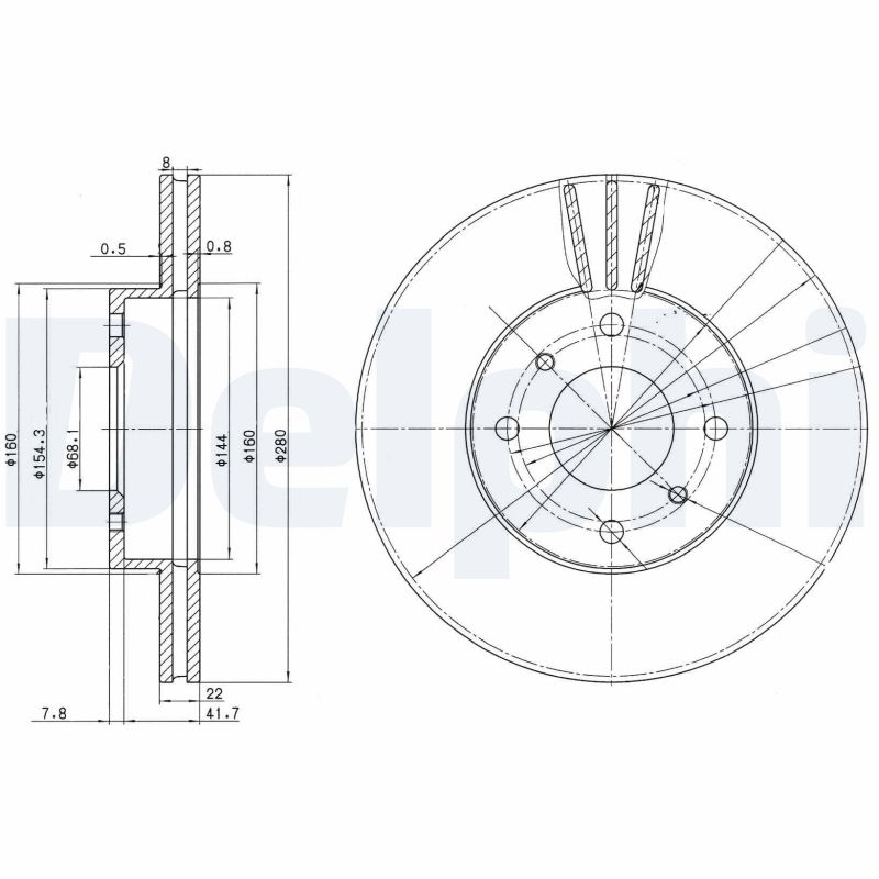 Brake Disc (Front axle)  Art. BG3596