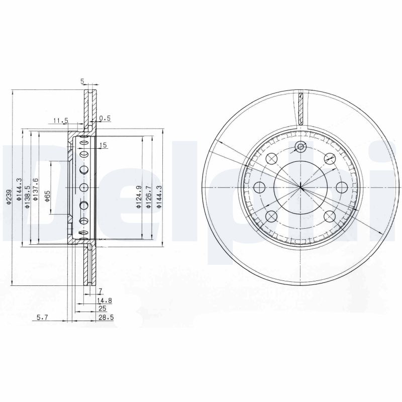 Brake Disc (Front axle)  Art. BG3658