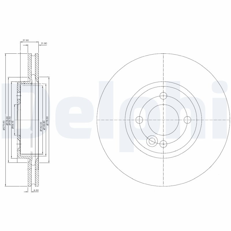 Brake Disc (Front axle)  Art. BG3661C