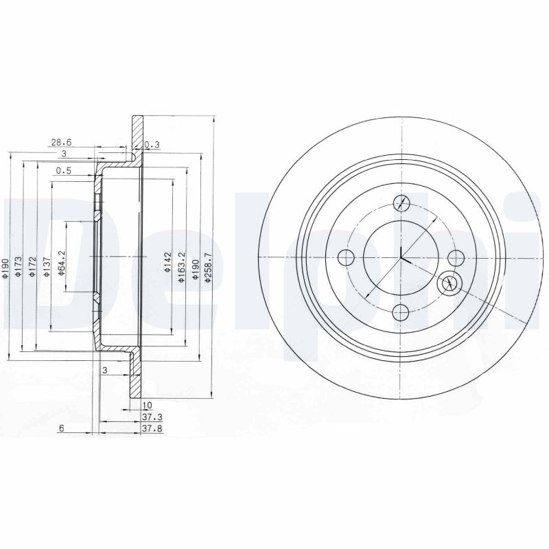 Brake Disc (Rear axle)  Art. BG3662C