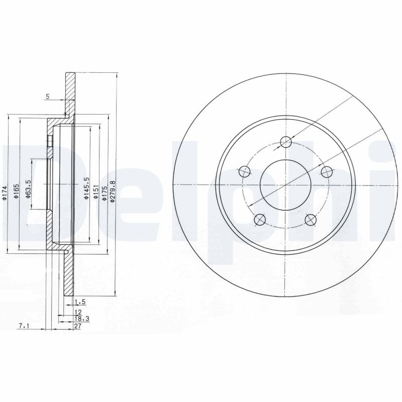 Brake Disc (Rear axle)  Art. BG3663C