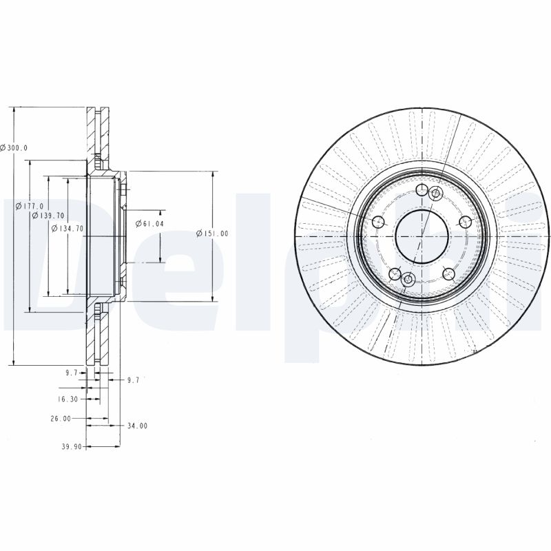 Brake Disc (Front axle)  Art. BG3688