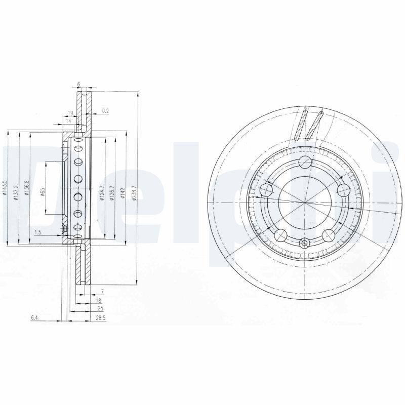 Brake Disc (Front axle)  Art. BG3695