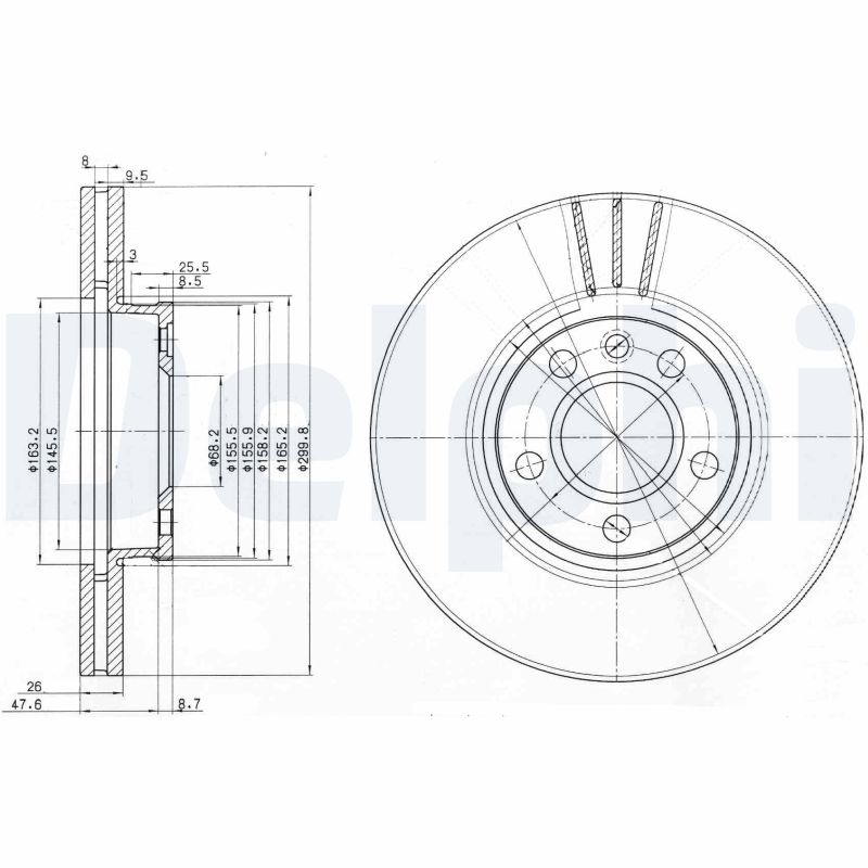 Brake Disc (Front axle)  Art. BG3696