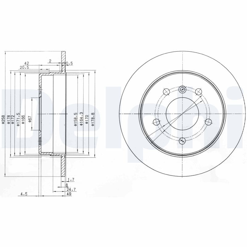 Brake Disc (Rear axle)  Art. BG3710