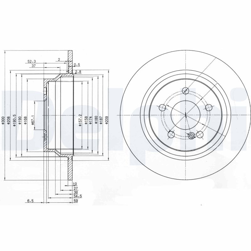 Brake Disc (Front axle, Rear axle)  Art. BG3757