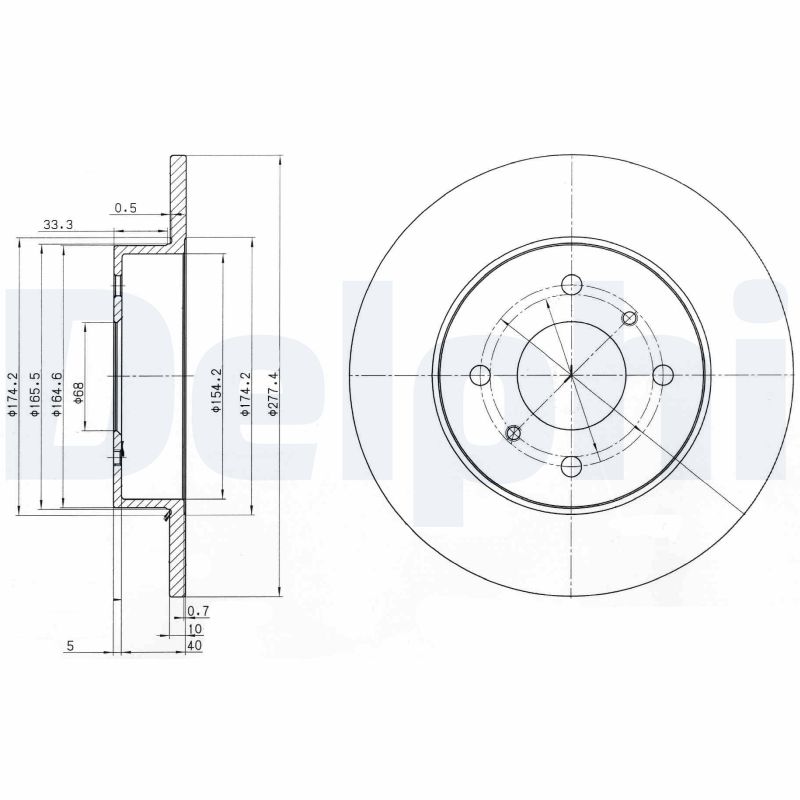 Brake Disc (Rear axle)  Art. BG3764