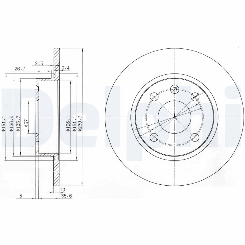 Brake Disc (Front axle)  Art. BG3771